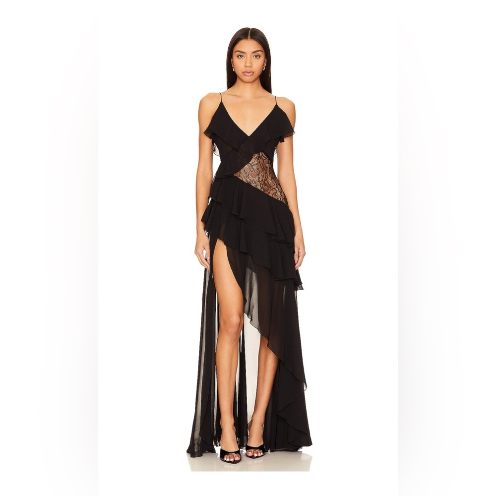 Ronny Kobo Luke Dress in Jet Black - XS